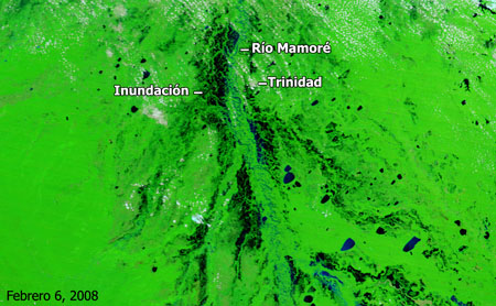 Cuenca del rí­o Mamoré, Bolivia - Febrero de 2008 - Click para ampliar