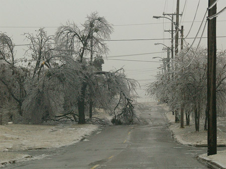 Helada en Oklahoma, diciembre de 2007