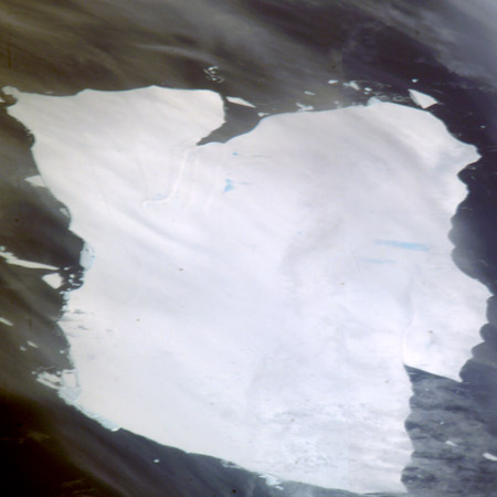 Iceberg A53a - Imagen del 15 de enero de 2008, tomada desde la Estación Espacial Internacional