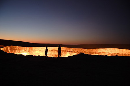 Pozo de Darvaza, Turkmenistán - La Puerta del Infierno