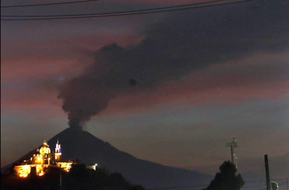 Actividad volcanica del Popocatepetl