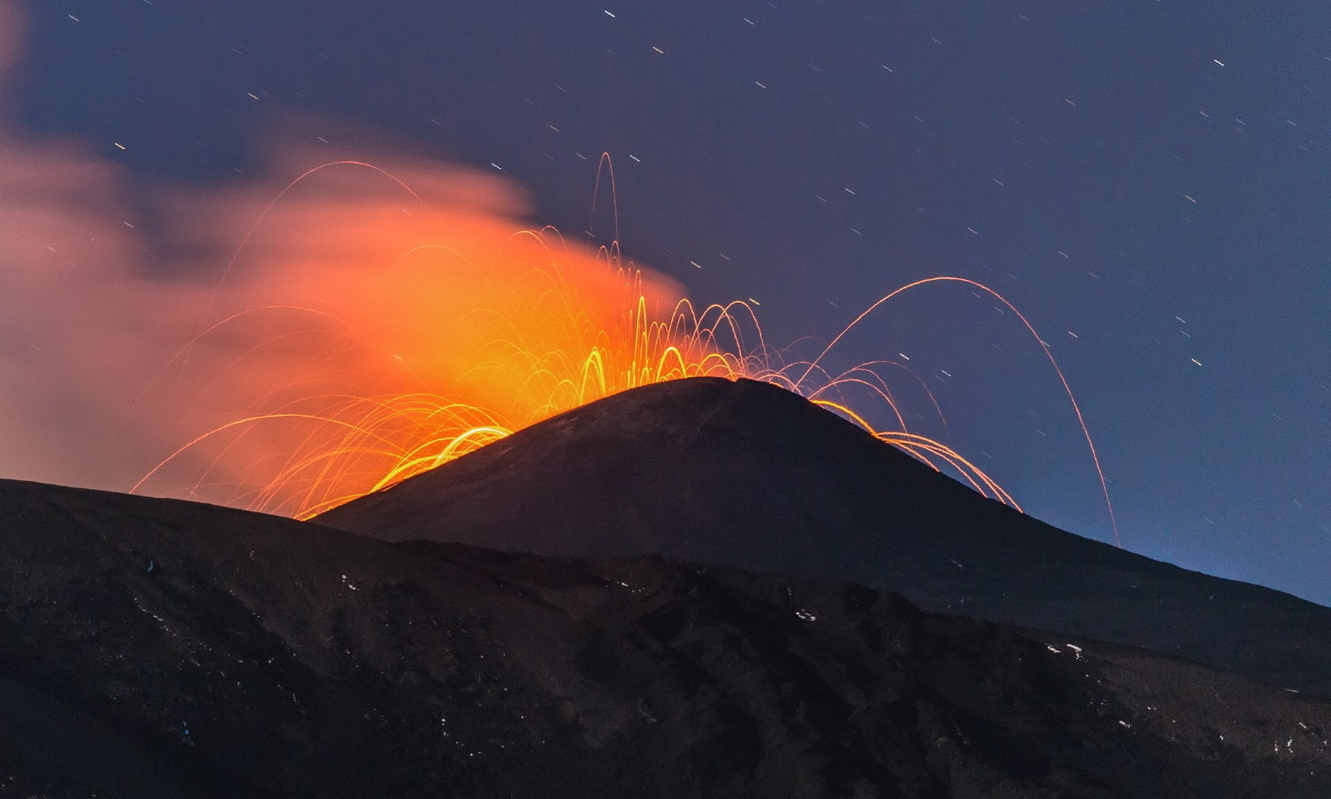 Etna en erupcion