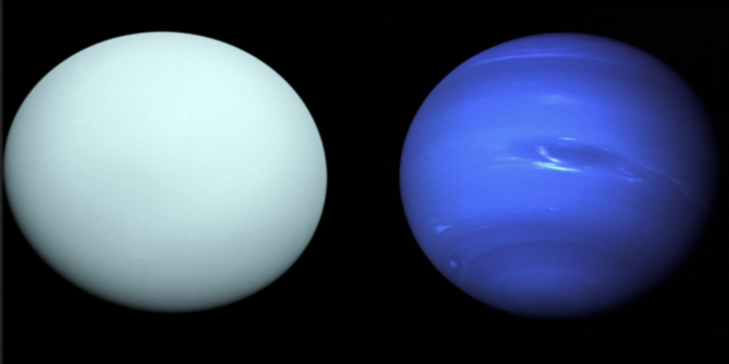 ¿Por qué del color azul tan diferente entre Neptuno y Urano?